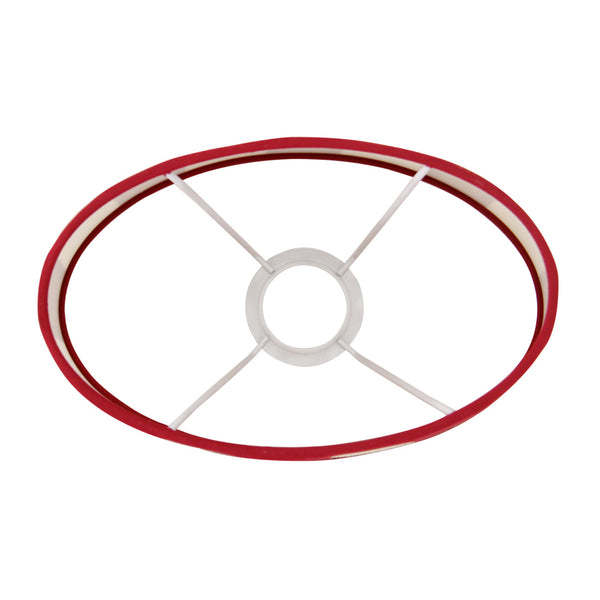 Pantalla de lámpara Variada - Ovalada - Roja con Rayas - Ø20, Ø22 o Ø26 cm