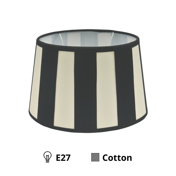 Various Oval Lampshade - Gray with Beam Pattern – Ø20, Ø22 or Ø26 cm – Chintz