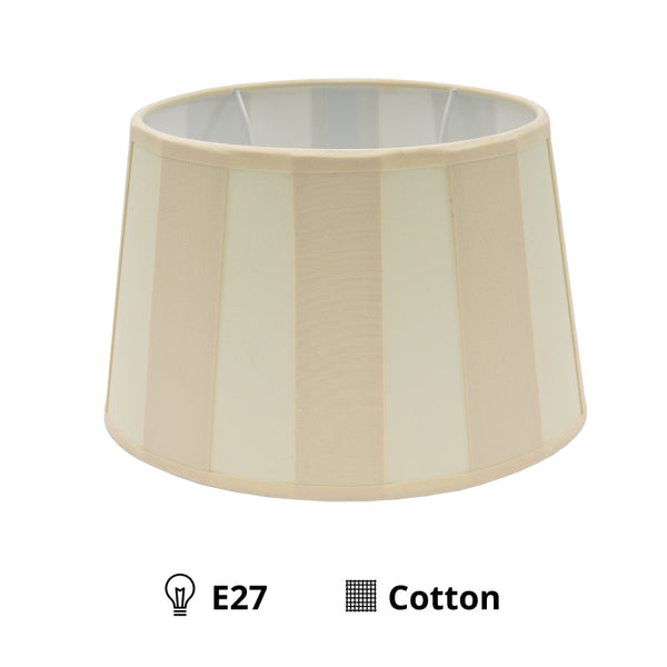 Različiti ovalni sjenilo - kremasto s uzorkom zrake – Ø20, Ø22 ili Ø26 cm – Chintz