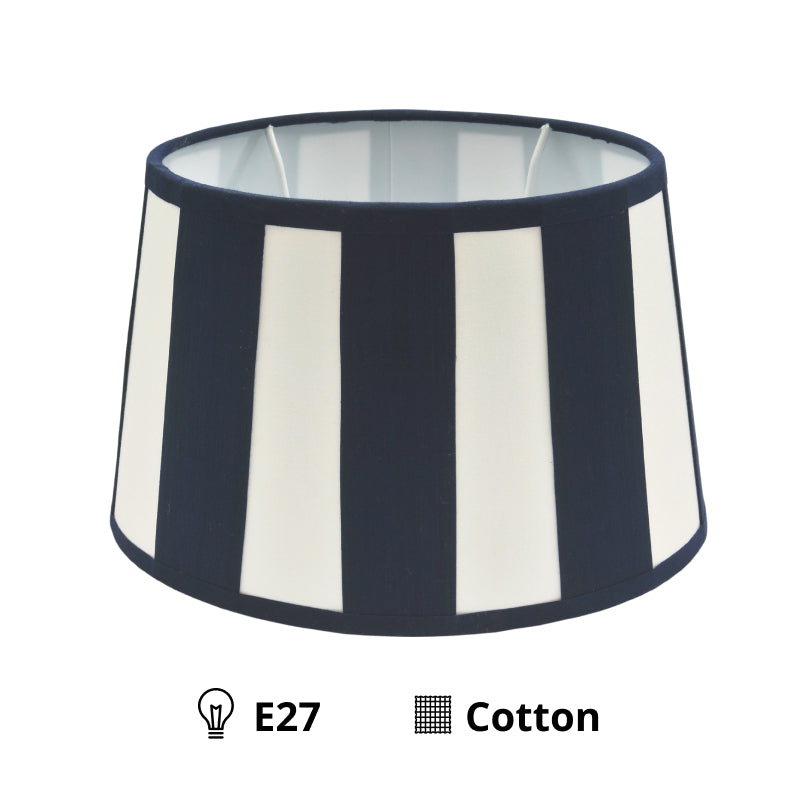 Various Oval Lampshade - Marine with Beam Pattern – Ø20, Ø22 or Ø26 cm – Chintz