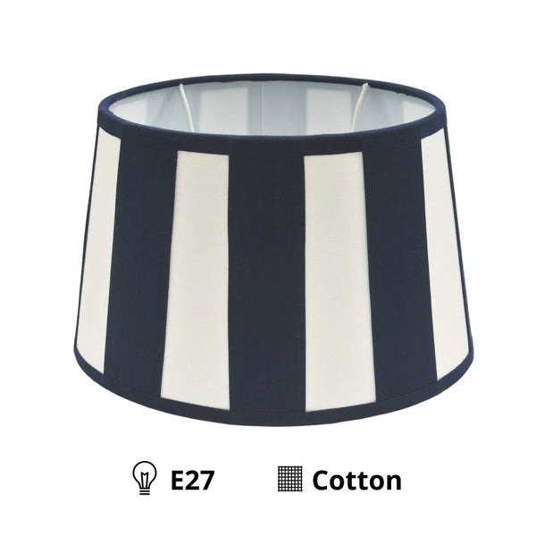 Various Oval Lampshade - Marine with Beam Pattern – Ø20, Ø22 or Ø26 cm – Chintz