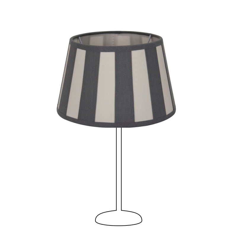 Various Oval Lampshade - Gray with Beam Pattern – Ø20, Ø22 or Ø26 cm – Chintz