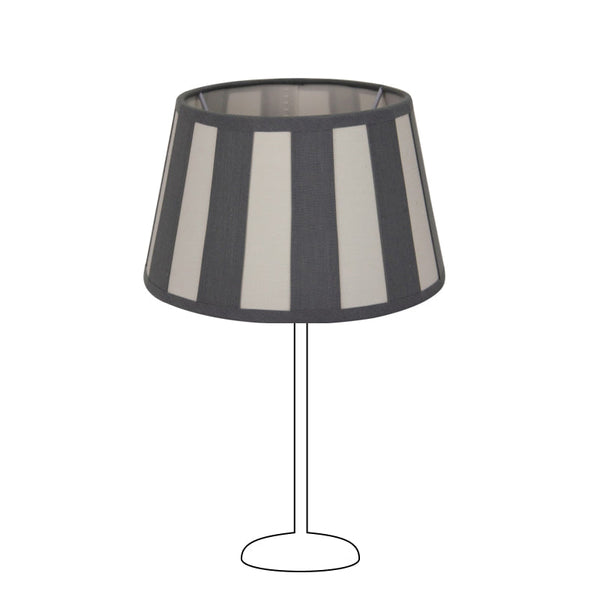 Various Oval Lampshade - Gray with Beam Pattern – Ø20, Ø22 or Ø26 cm – Chintz