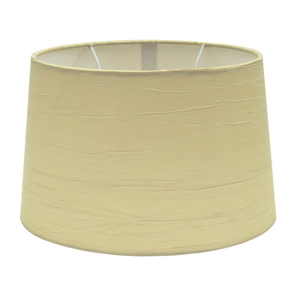 Pantalla Ovalada Variada - Arrugada - Crema - Ø22/17 x Ø21/13 cm - Altura 17 cm