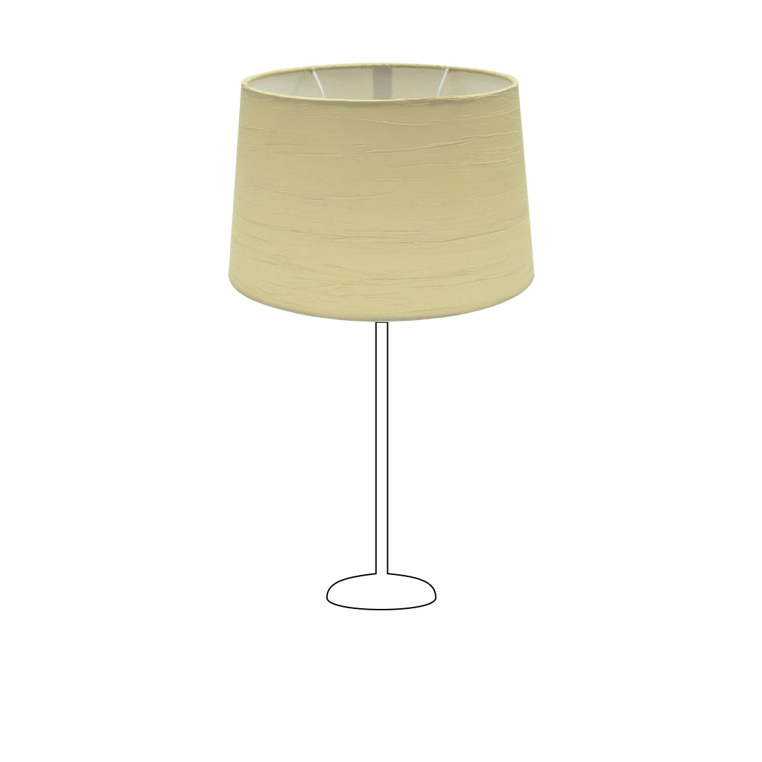 Pantalla Ovalada Variada - Arrugada - Crema - Ø22/17 x Ø21/13 cm - Altura 17 cm