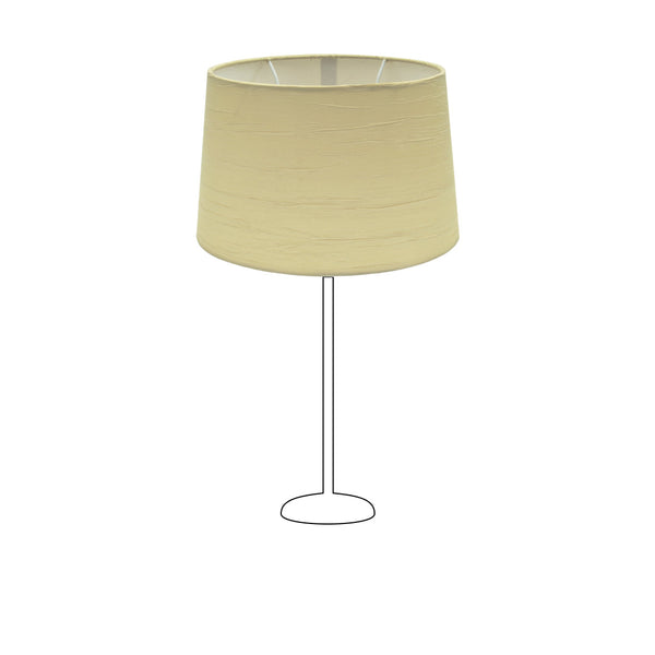 Pantalla Ovalada Variada - Arrugada - Crema - Ø22/17 x Ø21/13 cm - Altura 17 cm