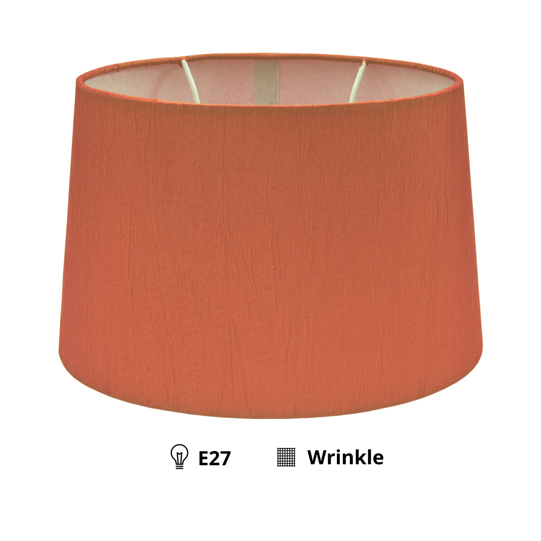 Various Lampshade Oval - Wrinkle - Red - Ø22/17 x Ø21/13 cm - Height 17 cm