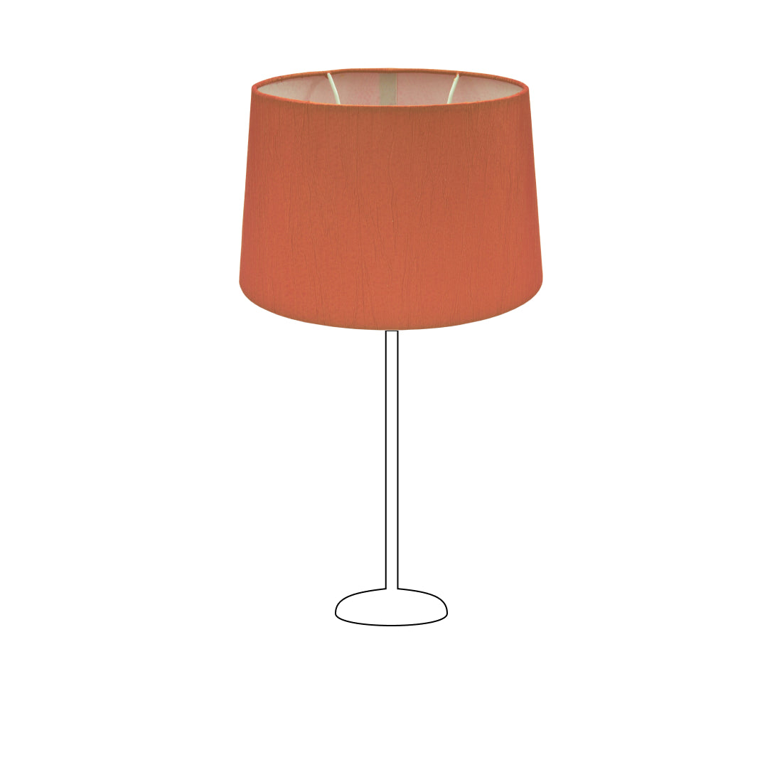 Various Lampshade Oval - Wrinkle - Red - Ø22/17 x Ø21/13 cm - Height 17 cm