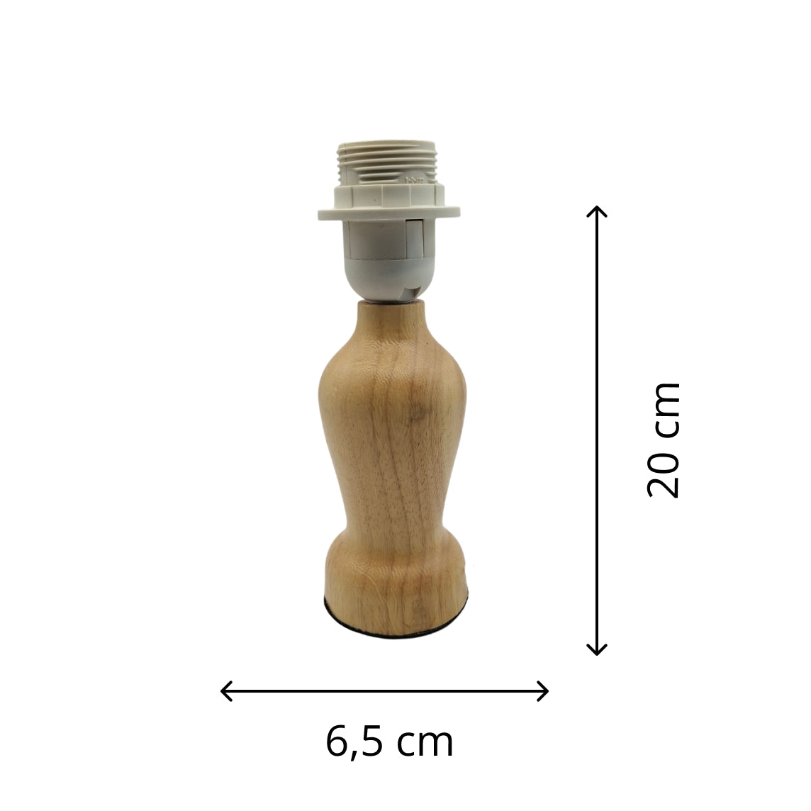 Lâmpada de Mesa Mona Várias - 1 luz - 20 cm - Madeira & Linho