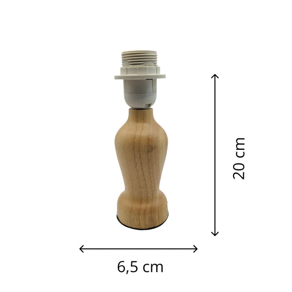 Lâmpada de Mesa Mona Várias - 1 luz - 20 cm - Madeira & Linho