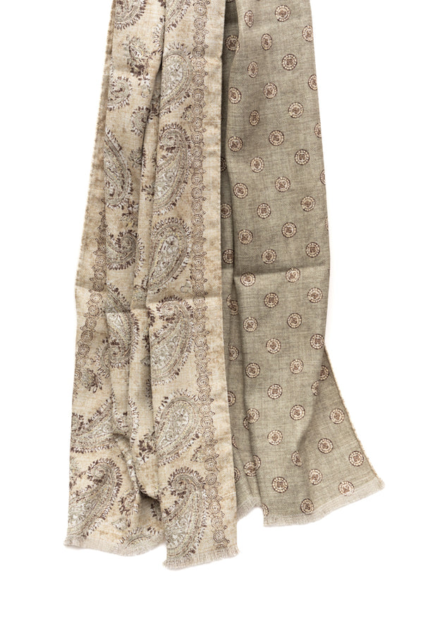 Beige silk scarf