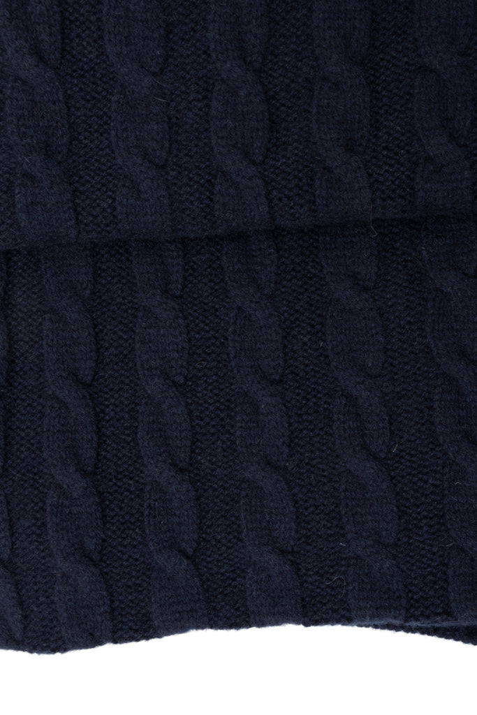 Temno modri čisti kašmirjev šal