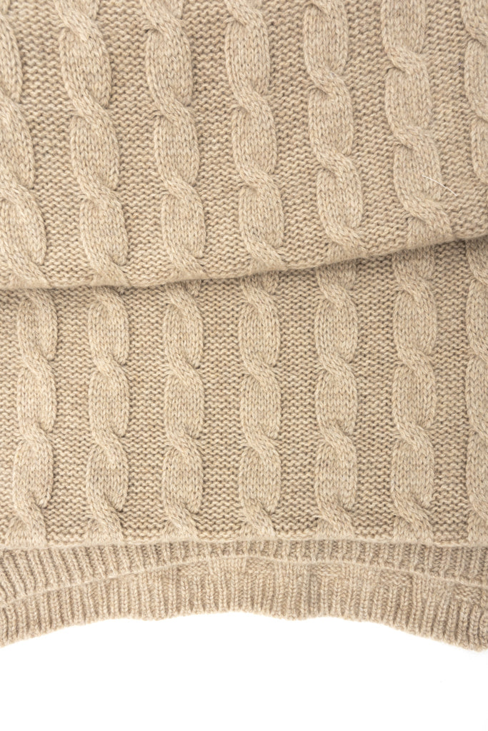 Bež šal iz čistega kašmirja