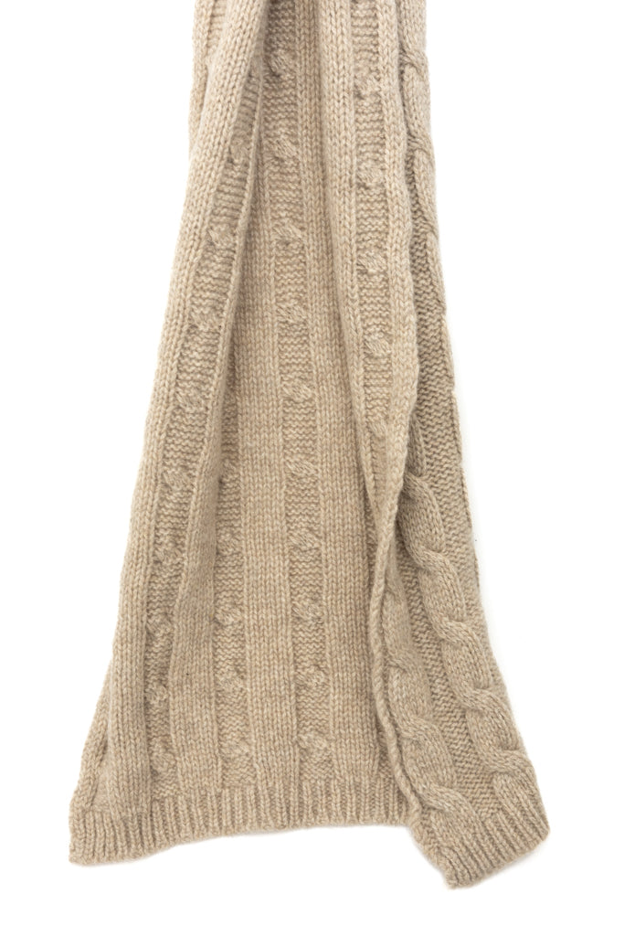 Bež šal iz čistega kašmirja