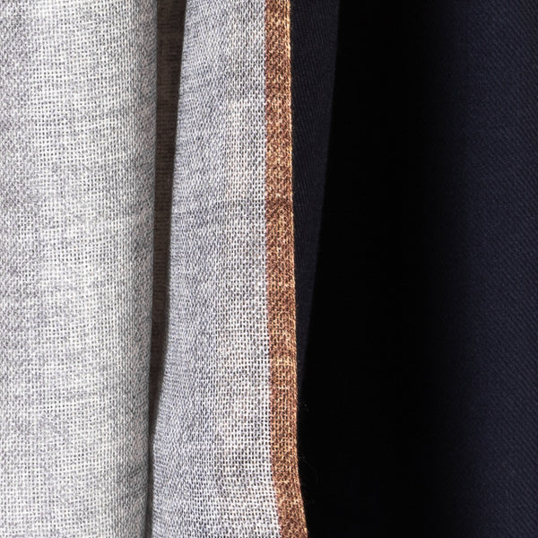 Gray Blue Double Layer Scarf