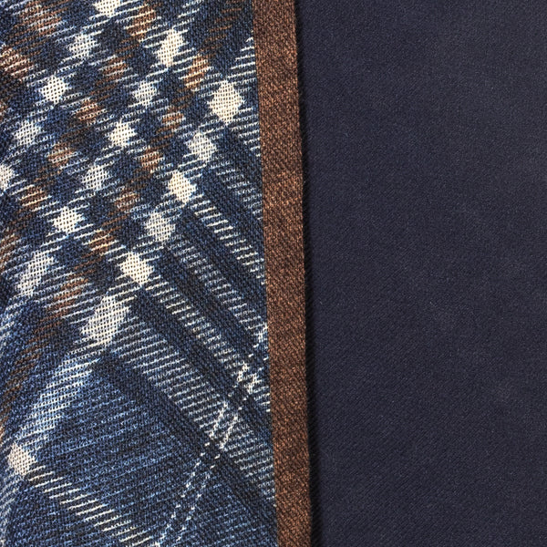 Blue double-layer scarf