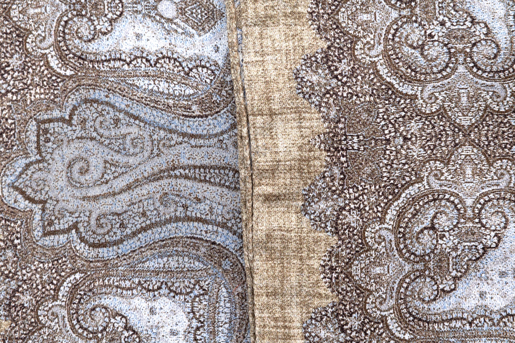 Paisley pattern scarf in neutral colors 100% silk