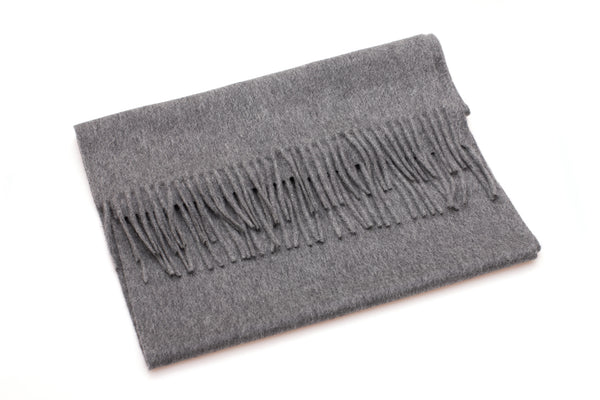 Gray cashmere scarf