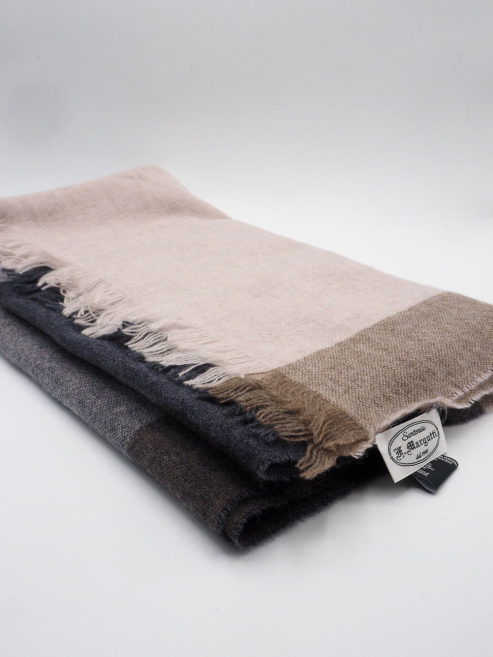 Beige sjaal van 100% wol