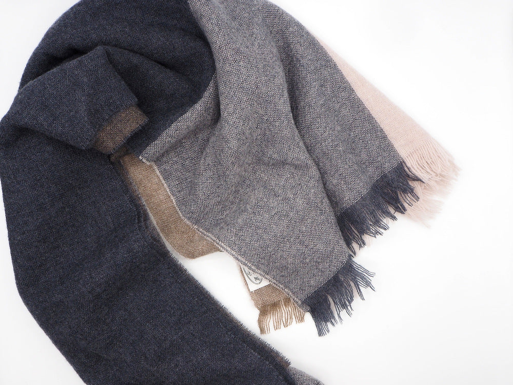 Beige sjaal van 100% wol