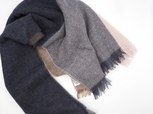 Beige sjaal van 100% wol