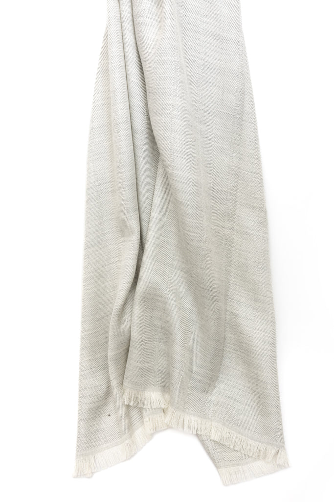 Gray cashmere and silk scarf