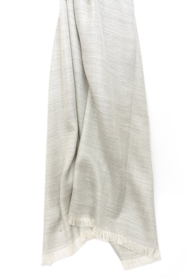 Gray cashmere and silk scarf