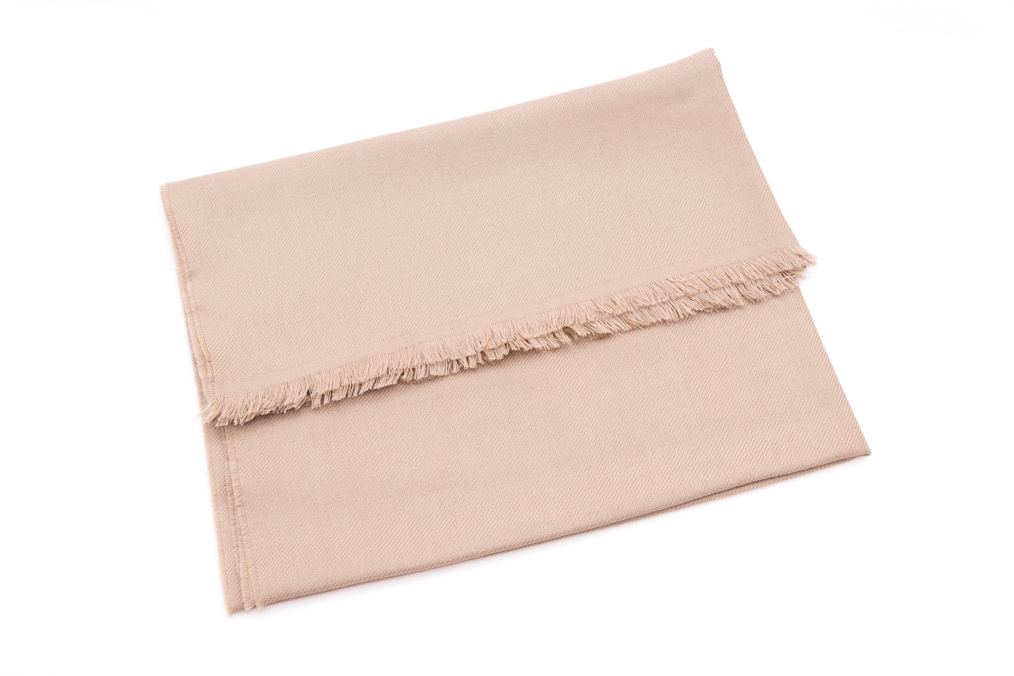Beige Rosé Scarf in Virgin Wool
