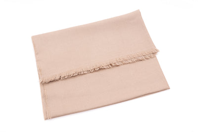 Beige Roze Sjaal in Virgin Wol