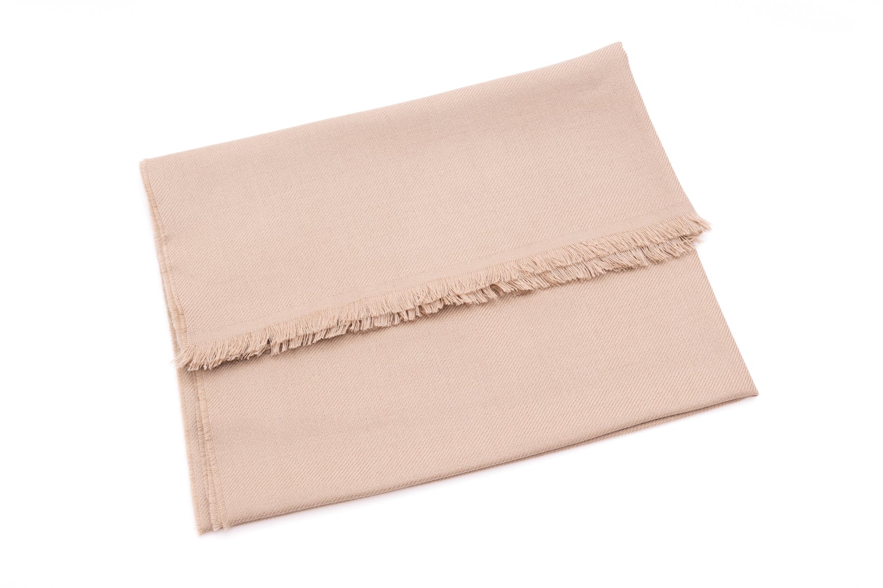 Beige Pink Scarf in Virgin Wool