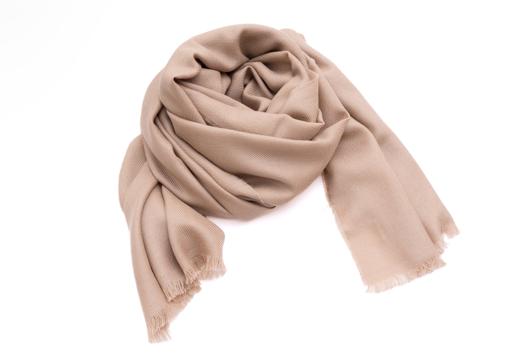 Beige Pink Scarf in Virgin Wool