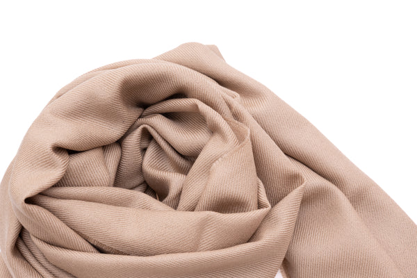 Beige Pink Scarf in Virgin Wool