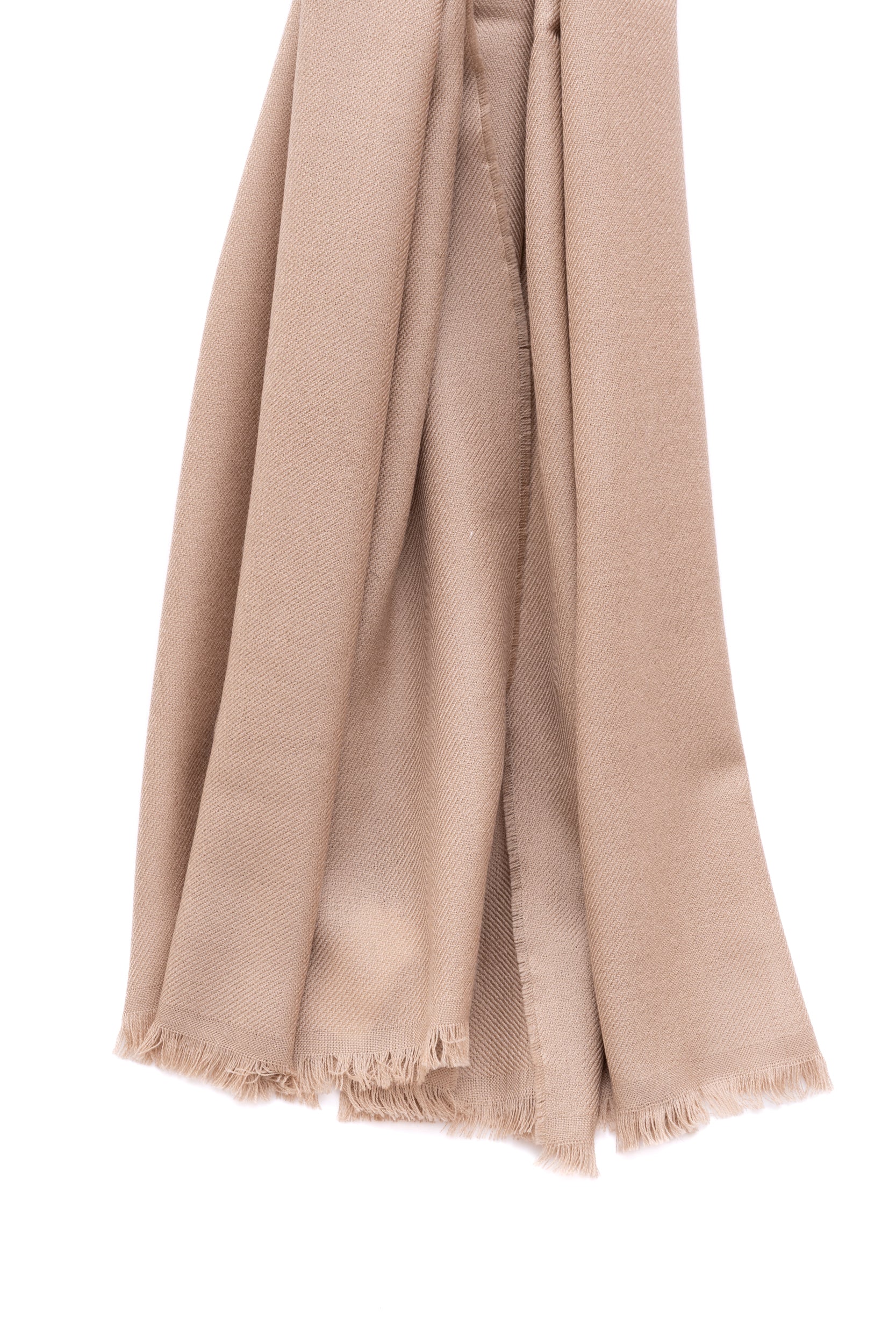 Écharpe Beige Rose en Laine Vierge