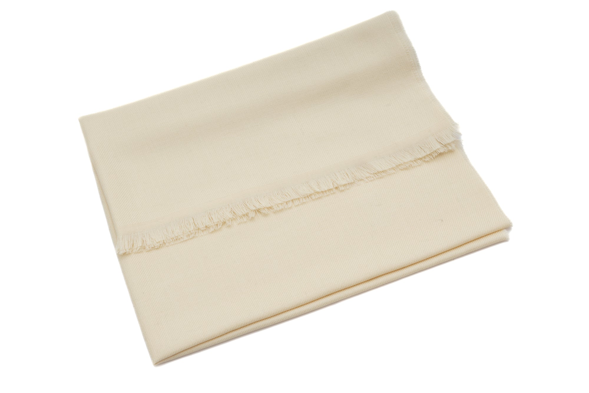 Ivory scarf in virgin wool