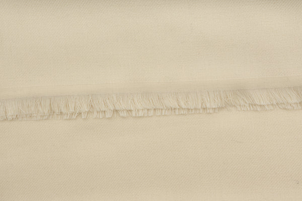 Ivory scarf in virgin wool