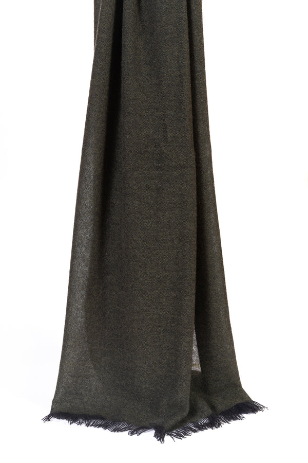Sciarpa verde in puro cashmere