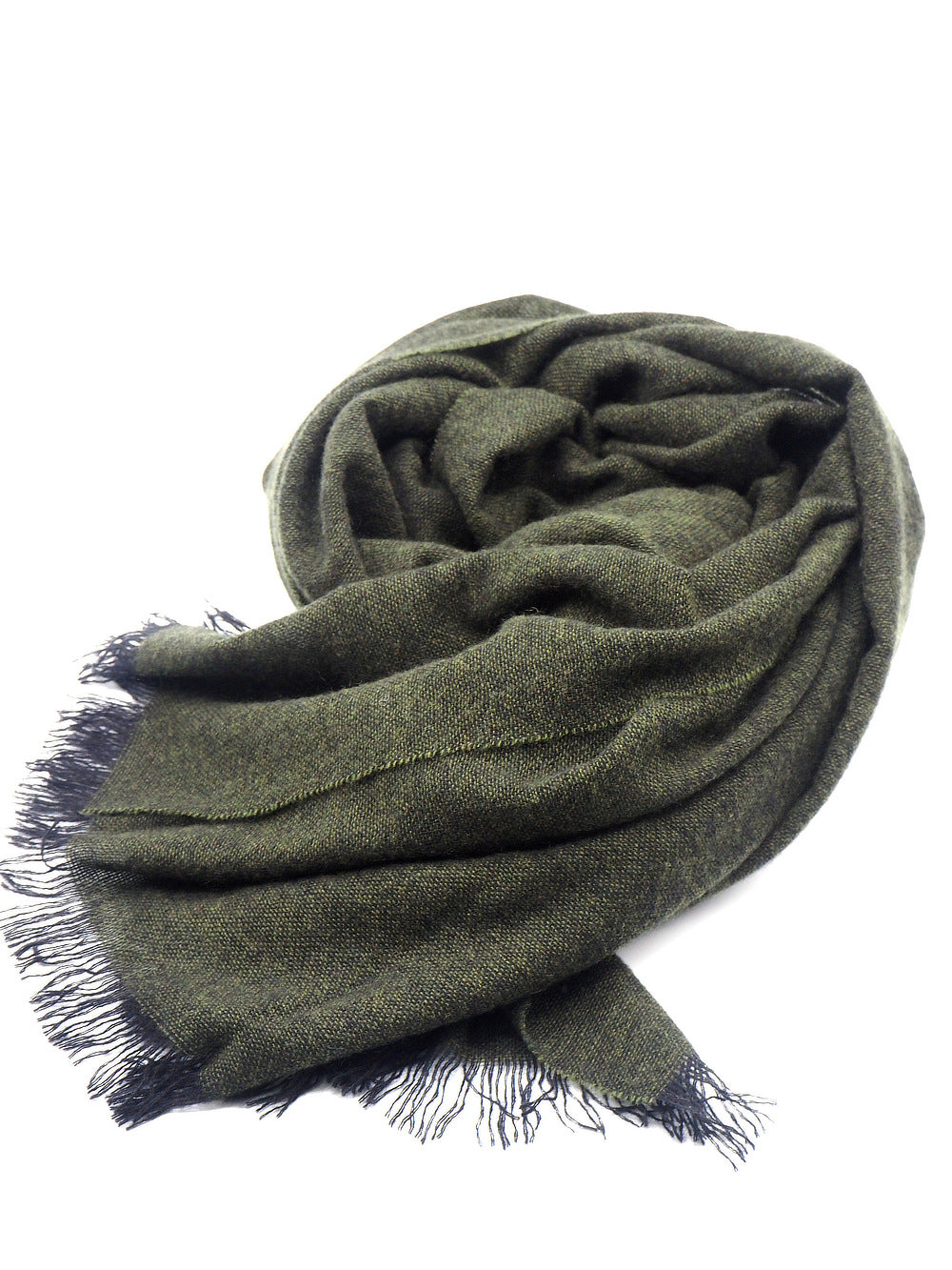 Sciarpa verde in puro cashmere
