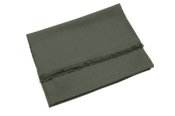 Olive green virgin wool scarf