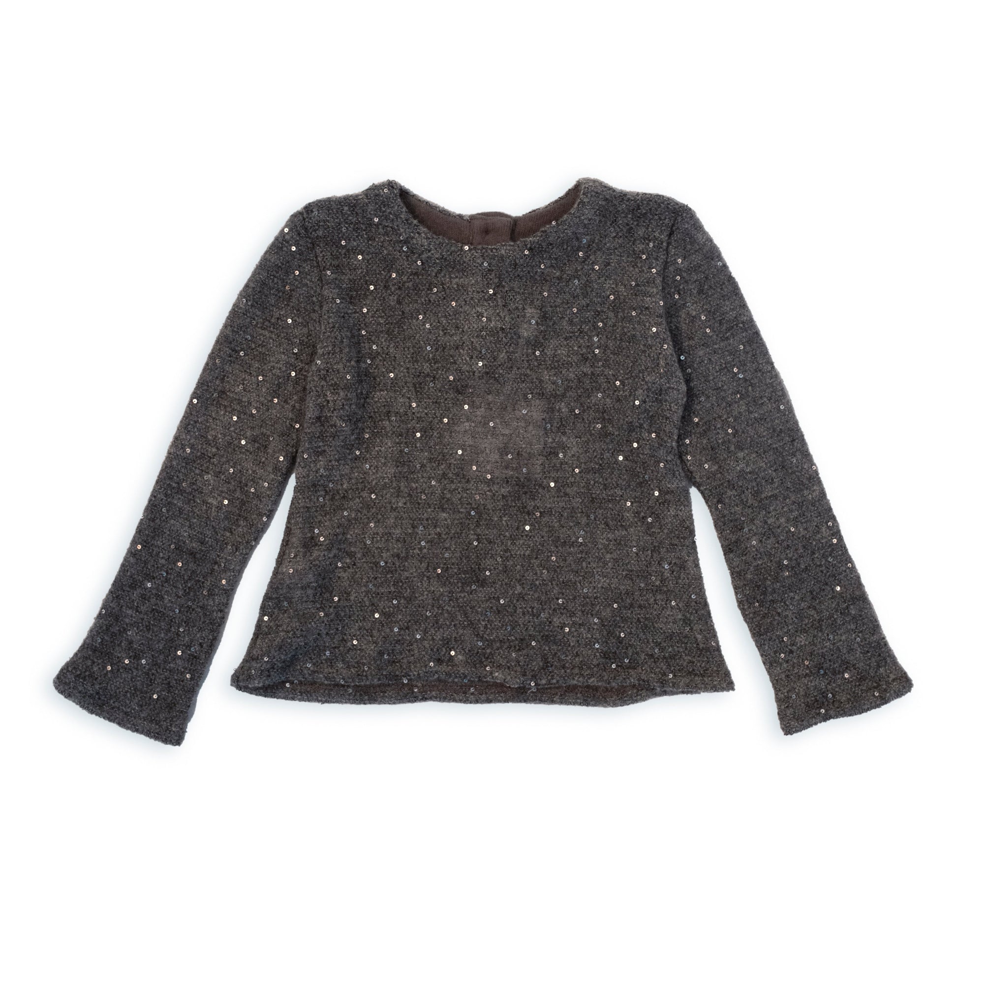 Maglia Con Paillettes Grigia