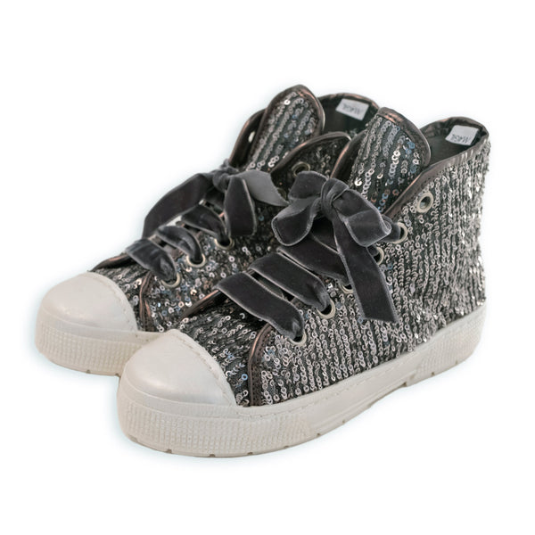 HIGH TOP SNEAKER WITH SEQUINS
