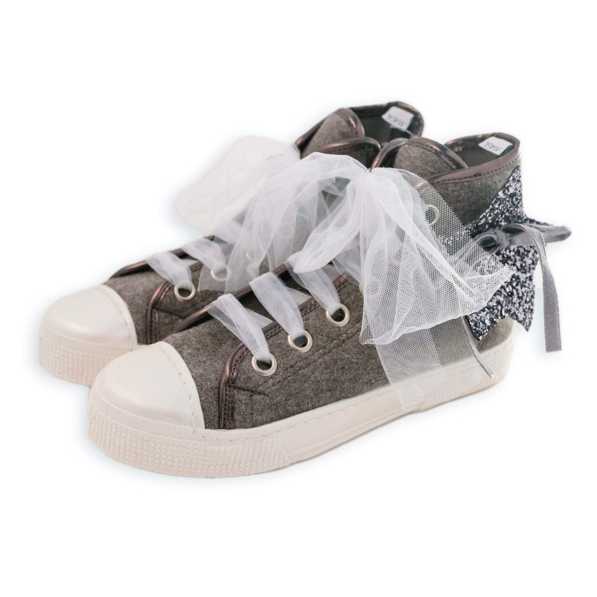 Lurex Sweatshirt Sneakers with Glitter Star