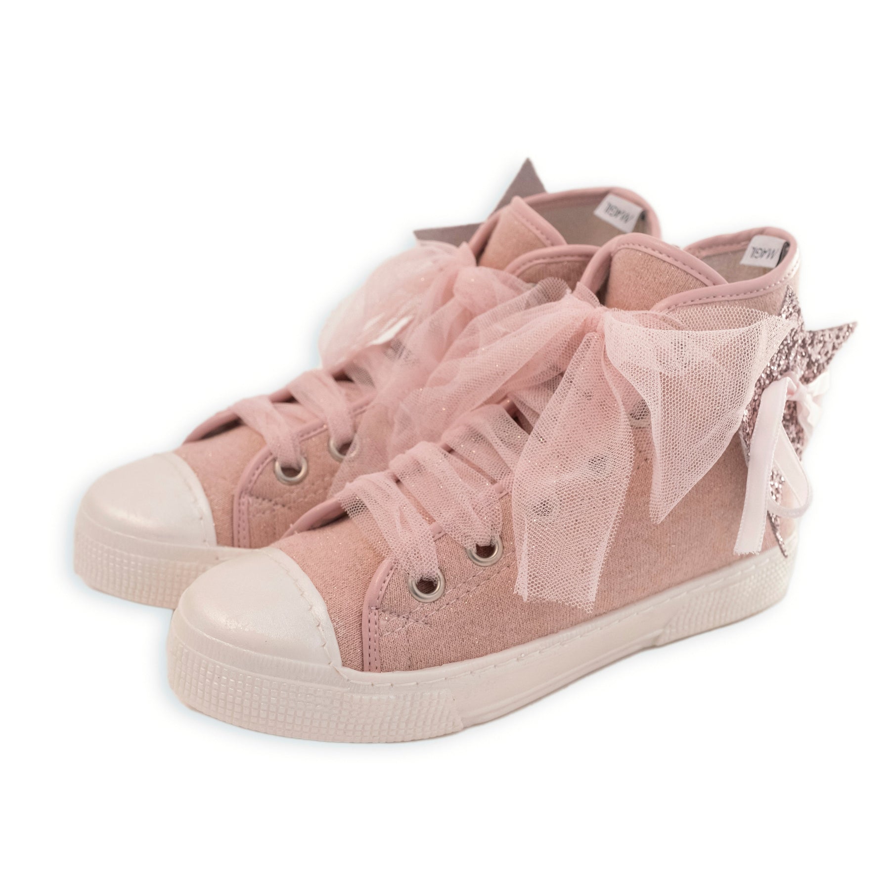Lurex Sweatshirt Sneakers with Glitter Star