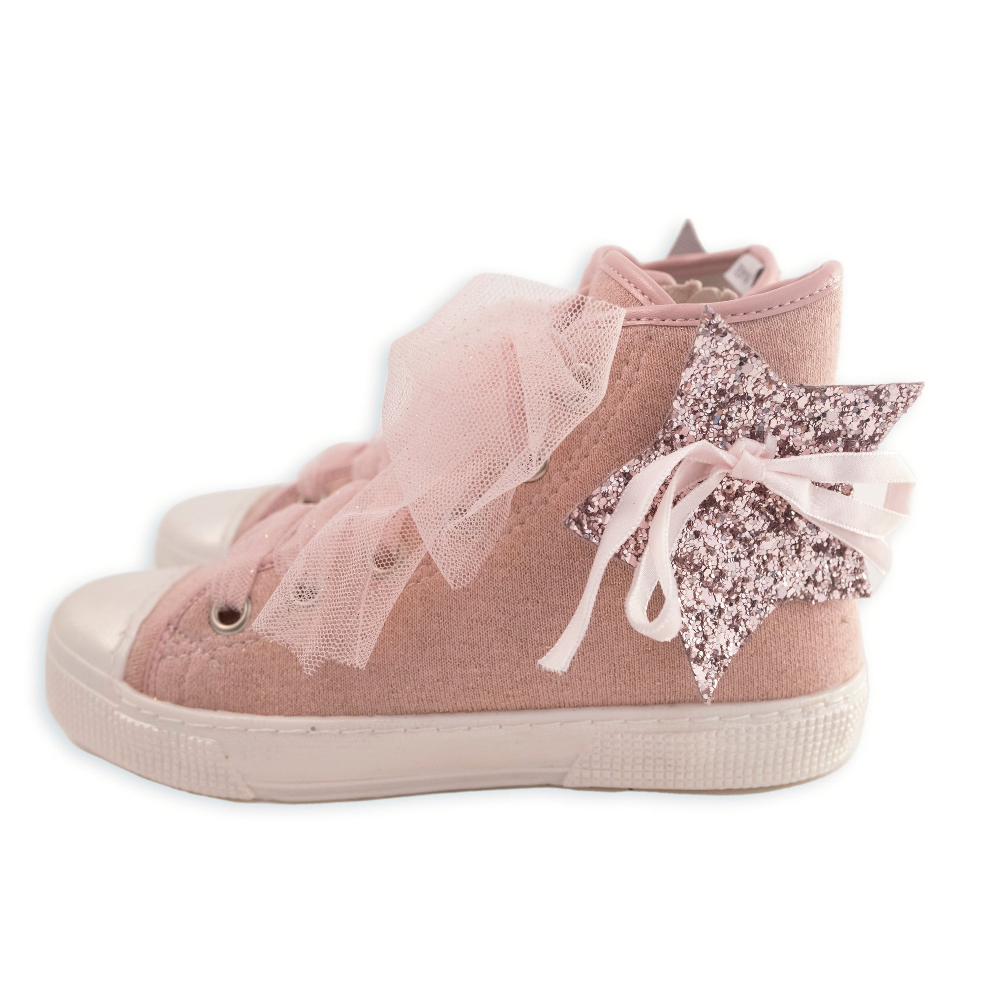 Lurex Sweatshirt Sneakers with Glitter Star