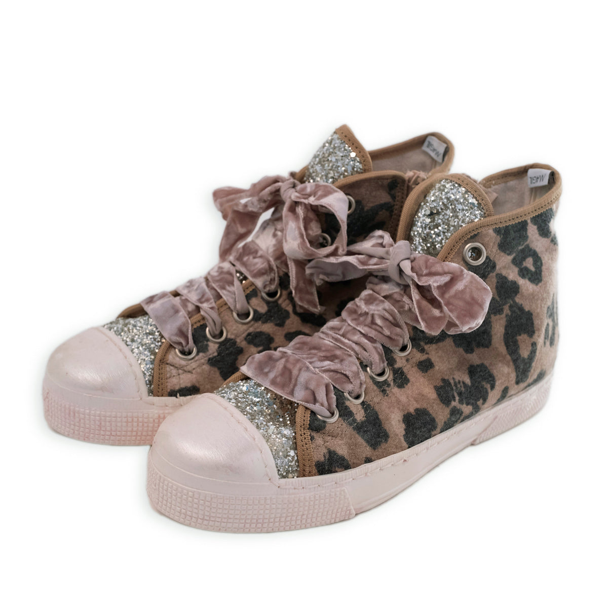 BASKET HAUTE À POIS ET PAILLETTES