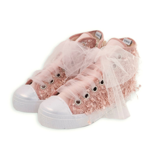 FRINGED FABRIC SNEAKER