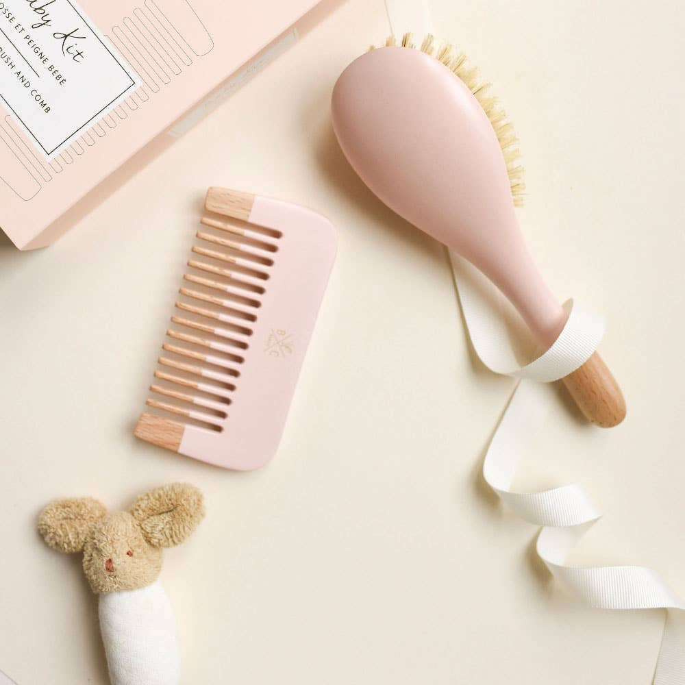 KIT DE CHEVEUX POUR BÉBÉ - ROSE
