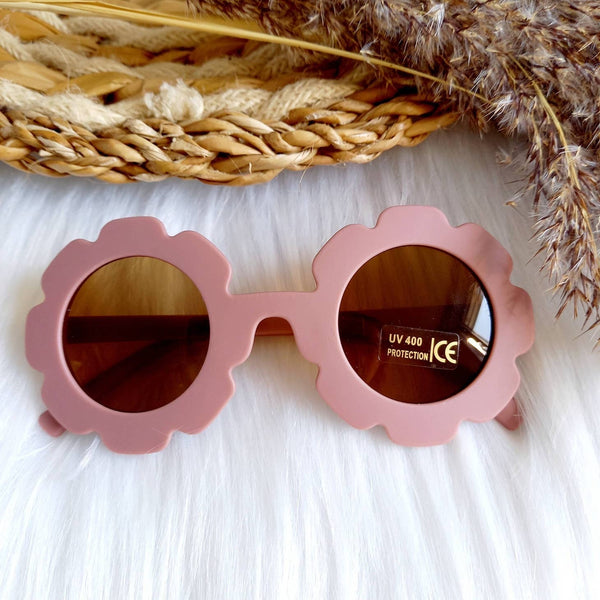 ROZE BLOEMEN ZONNEBRIL