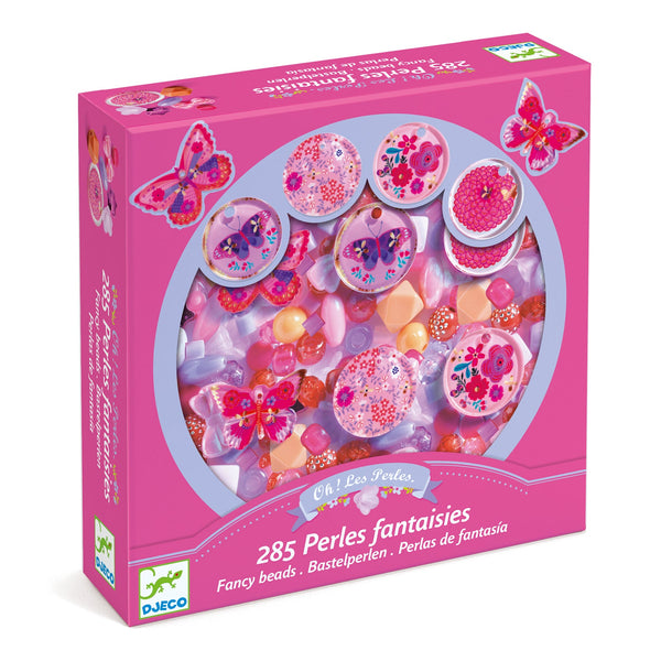 ENSEMBLE DE PERLES ET PENDANTS - PAPILLONS