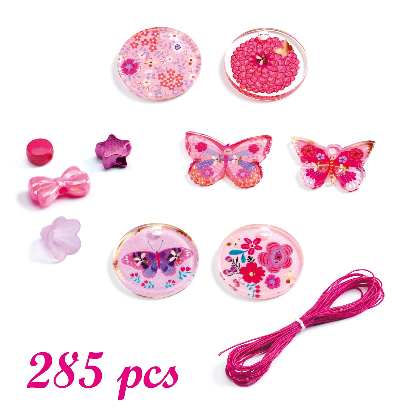 BEAD AND PENDANT SET - BUTTERFLIES