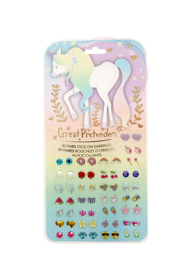 BOUCLES D'OREILLES AUTOCOLLANTES LICORNE